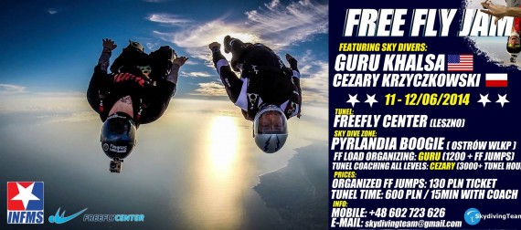 Plakat Free Fly Jam w tunelu w Lesznie